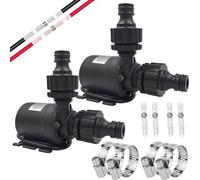 Deux pompes submersibles sans balais 12 V - 800 l/h, hauteur de refoulement 5 m - fontaines, circulation d'eau, aquariums