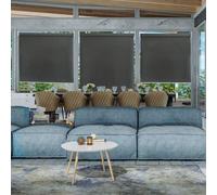 Deux rouleaux de tissu thermique - occultant - protection solaire verticale - tissu thermique résistant et imperméable - anthracite, 180 x 140 cm