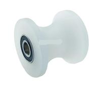 Deux roulements de poulie à tube rond de 60 mm en acier inoxydable 304, roues de guidage à gorge en U en nylon, poulies fixes en polypropylène, roues de suspension de câble(A)