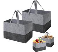 Deux sacs fourre-tout en feutre, dimensions 38 x 25 x 25 cm, pliables