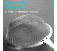 Deux spatules en métal, 34,5 cm/29 cm, tamis fins, spatule à long manche avec crochet de suspension, petites spatules-tamis pour la cuisine, louche-filtre, louche à graisse, lavables au lave-vaisselle