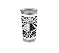 Développez votre esprit avec motif pyramide œil qui voit tout Gobelet isotherme en acier inoxydable double paroi