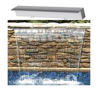 Déversoir Cascade de 132 cm (52 po) en Acier Inoxydable pour fontaines extérieures et bassins. Idéal pour Les hôtels et Les Villas. Disponible en Plusieurs Tailles : 30 cm (12 po) et 203 cm