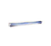 VEVOR Déversoir à cascade piscine 90x11,5x8 cm fontaine chute d'eau de piscine acier inox avec bande LED colorée, connecteur de tuyau, télécommande, résistant à corrosion pour étang, jardin extérieur