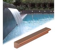 Déversoir de cascade extérieur - Caisson de cascade en acier inoxydable, déversoir encastré pour fontaines de piscine, jeux d'eau de jardin, aménagement paysager extérieur, sortie d'eau effi