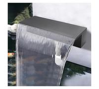 Déversoir de cascade extérieur - Caisson de cascade en acier inoxydable, déversoir encastré pour fontaines de piscine, jeux d'eau de jardin, aménagement paysager extérieur, sortie d'eau effi