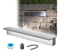 Déversoir de Cascade extérieur en Acier Inoxydable de 120 cm avec Lame, Fontaine pour Patio, Jardin, rocaille et Jet d'eau créant de Superbes Effets Aquatiques.