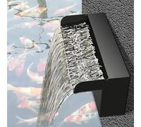 Déversoir de cascade extérieur - Kit fontaine à déversoir de cascade - Élément d'eau intérieur/extérieur pour jardin, terrasse, piscine et cour - Installation facile, design apaisant, (taill