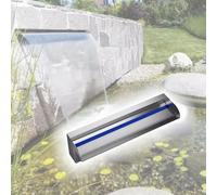 Déversoir de Cascade Personnalisable pour bassins de Jardin, Plateforme d'écoulement d'eau Plus Large avec raccord en PVC pour Bassin à carpes koï et décoration extérieure, 240 cm (94 po).