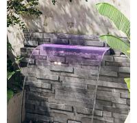 Déversoir pour Cascade avec LED RVB Acrylique 30 cm Cascade de Jardin vidaXL