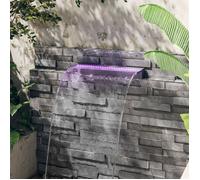 vidaXL Watervaloverlaat met RGB LED's 60 cm acryl151403 G