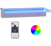 Déversoir pour cascade avec LED RVB Inox 45 cm