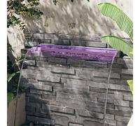Déversoir pour Cascade avec LED RVB Inox 45 cm Piscine Etang Jardin vidaXL