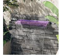 Déversoir pour cascade avec LED RVB Inox 90 cm - SALALIS - DP46229