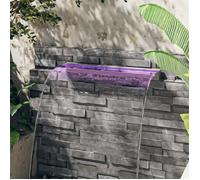 Déversoir pour cascade - FYDUN - CN012 - Inox brossé - 90 cm - LED RVB multicolores