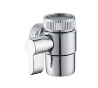 Déviateur de 1/2 Pouce Bouton pour Robinet et Douchette | Cuivre Plaqué Argenté, Sortie 1 Entrée 2, Remplacement pour Tête Manuelle, Montage Simple