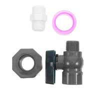 Déviateur de Gouttière 3/4 Pouces en PVC avec Vanne pour Baril Pluie | Raccord Traversant Anti-fuite, Contrôle Précis, Branchement Tuyau Facile, pour Réservoirs, Aquariums, Irrigation et Jardin