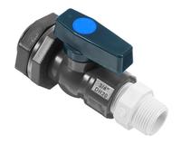 Déviateur de Gouttière PVC 3/4 Pouces avec Vanne pour Récupérateur | Raccord Traversée de Paroi Intégré, Adaptateur pour Tuyau, Installation Facile, Jardinage, , Aquariums et Conduites