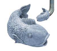Déviateur d'eau de pluie - Déviateur pour gouttière en résine en forme de poisson, distributeur pour gouttières en résine | Extension dynamique grise de la sculpture du bloc de débit d'eau pour l'i