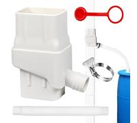 Déviateur pour gouttières de deuxième génération - De collecte d'eau de pluie pour tuyaux standard 2 x 3 pouces | Collecteur écologique avec valve filtre, raccord pour tonneau et tuyau flexible