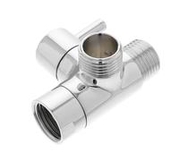 Déviateur T Cuivre, Inverseur à Deux Sorties pour Salle de bain | Installation Facile, Commande Rapide, Finition Brillante Résistante à Rouille, pour Douchette, Pommeau Fixe et Nettoyage