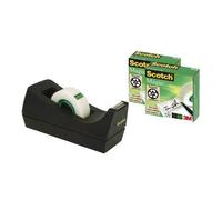 3M Scotch Magic ruban adhésif C38SM3S, 19 mm x 33 m, noir, 3 rouleaux de ruban adhésif, 1 dérouleur x16 morceau