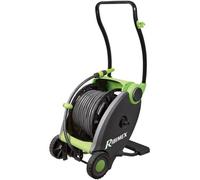 Dévidoir à Pied 50m - D.12,5mm - Sur Roulettes - Pratique et Ergonomique - Idéal pour Jardin - D-Work