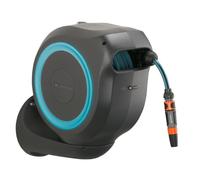 Gardena Enrouleur de tambour RollUp M – Montage mural, tuyau 20 m – Turquoise 18610-20