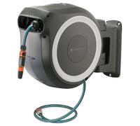 Dévidoir automatique mural RollUp XL GARDENA - 35m - Ø13mm - Liseret blanc