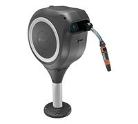 Dévidoir automatique pour terrasse RollUp S, tuyau de 15 m, blanc, enroulement automatique.