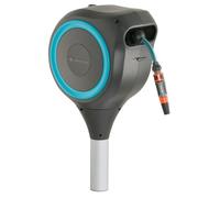 Dévidoir automatique sur pic GARDENA RollUp M liseret bleu - Longueur 20m - Ø11mm - Kit complet