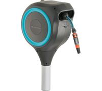 Dévidoir automatique sur pic RollUp M - 20 m - GARDENA - Bleu turquoise - 18614-20
