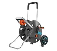 Dévidoir CleverRoll L Easy de Gardena : dévidoir sur roues d'une capacité de 100 m, particulièrement stable, avec guidage confortable dans un cadre métallique robuste, antigoutte (18520-88)