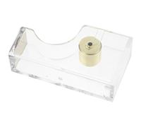Dévidoir de Ruban Adhésif Acrylique 12x7x3,5cm pour bureau | Alliage et Acrylique, Usage Scolaire et Organisation du Bureau, pour Rouleaux Adhésifs et Washi Tape