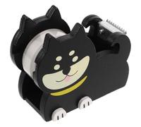 Dévidoir de Ruban Adhésif Chien en Bois Métal Noir, Portable | Style Kawaii Décoratif, Usage DIY et Mobilité Atelier, Léger, Gestion, Gain de Place