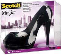 Dévidoir de ruban adhésif Scotch Chaussure noire + ruban invisible Scotch Magic, 1 rouleau, 19 mm x 8,89 m