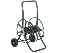 Outsunny DšŠvidoir de tuyau d'arrosage sur roues, 30 m de tuyau de ?16 mm, dšŠvidoir chariot, enrouleur tuyau d'arrosage, poignšŠe antidšŠrapante, mšŠtal, vert