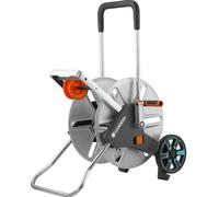 Dévidoir Métal sur Roues GARDENA CleverRoll L Easy, Capacité 100m, Poignée Télescopique, Kick&Stand