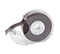 Dévidoir transparent avec bande noire magnétique et adhésive 19 mm x 7 m