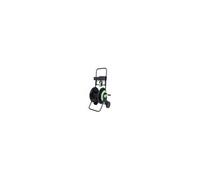 Dévidoir tuyau arrosage avec guide intégré large roue stabilisatrice CAP VERT