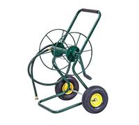 CostwayChariot Enrouleur de Tuyau de Jardin avec 2 Roues Pneumatiques Contenant 61M de Tuyau de 1,9 CM Support de Stockage de Tuyau d'Eau Vert