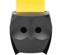 Dévidoir Z-Notes Post-It,Hibou,Noir + Z-Notes Super Sticky,45 Feuilles/Bloc,2 Blocs/Paquet