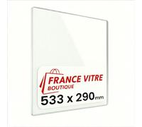 DEVILLE - modèle : sylvestre - 533 x 290 x 4 mm - Vitre d’Insert pour cheminée et poêle à Bois - Verre de Rechange Haute température - jusqu'à 800°C