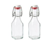 Devitre 2 bouteilles en verre de 250 ml avec bouchon à étrier et étiquettes