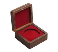 DEVNWIGMO Boîte en Bois Coffret pour Médailles Présentoir en Noyer Organisation des Badges Solution Cadeau pour Collectors Desserte, à Lignes Rouges