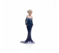 DEVNWIGMO Figurine Fille Statuette Miniature Résine Edition Robe de Soirée Style Peint Main Adaptée Décoration Créative Espace Vitrine Maison, Figurine Miniature 1/18 Peinte avec Traits du Visage