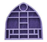 DEVNWIGMO Miniature Trinket Shelf Vitrine à Petits Accessoires Plateau à Compartiments Multiples Étagère En Bois pour Collection Adapté à La Décoration, Violet