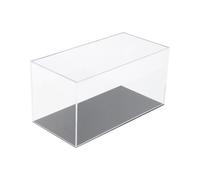 DEVNWIGMO Vitrine pour Voitures Miniatures Boîte de Présentation Transparent Acrylique Organisateur Empilable Support Base Noire Adapté à Stockage de Mini Voitu, 33 Cm X 16 Cm X 14