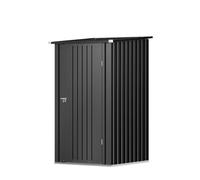 Devoko Abri de jardin en métal 96x98x160 cm, abris de jardin avec toit en appentis, robuste et inoxydable, incluant des gants de travail, porte pivotante verrouillable, petit abri de jardin en acier