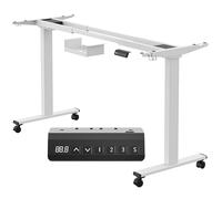 Devoko Bureau Assis Debout 2 Moteurs, 73-120cm, 3 Fonction Mémoires, Blanc